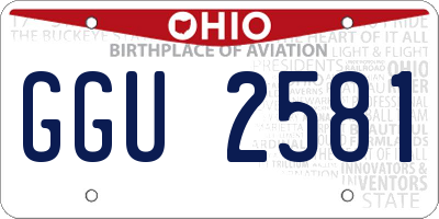 OH license plate GGU2581