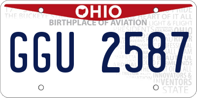 OH license plate GGU2587