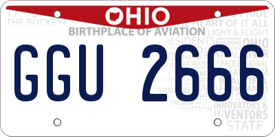 OH license plate GGU2666