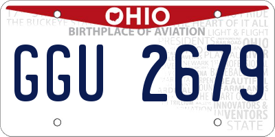 OH license plate GGU2679