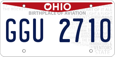 OH license plate GGU2710