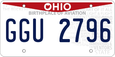 OH license plate GGU2796