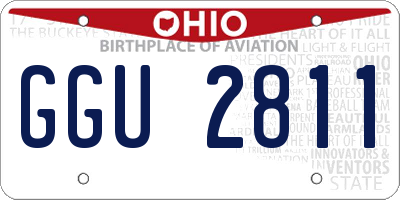 OH license plate GGU2811