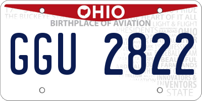 OH license plate GGU2822