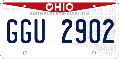 OH license plate GGU2902