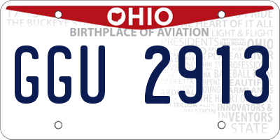 OH license plate GGU2913