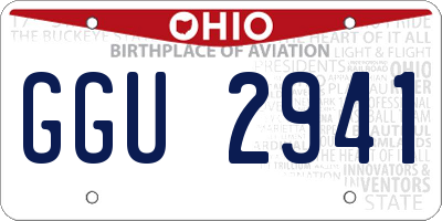 OH license plate GGU2941