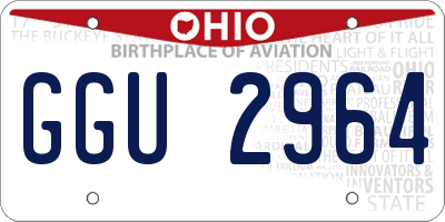 OH license plate GGU2964