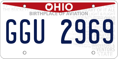 OH license plate GGU2969