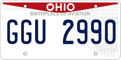 OH license plate GGU2990