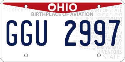 OH license plate GGU2997