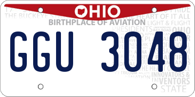 OH license plate GGU3048
