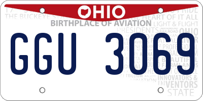 OH license plate GGU3069
