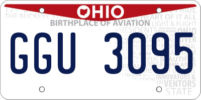 OH license plate GGU3095