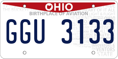 OH license plate GGU3133