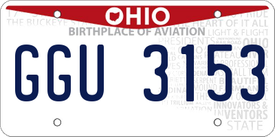 OH license plate GGU3153
