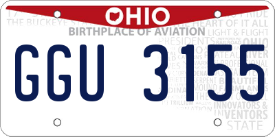OH license plate GGU3155