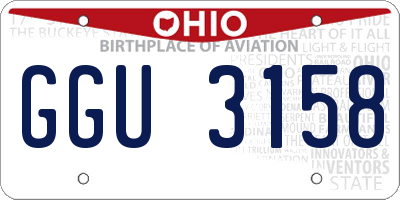 OH license plate GGU3158
