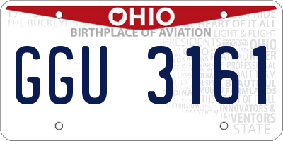 OH license plate GGU3161