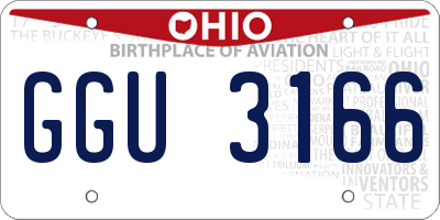 OH license plate GGU3166
