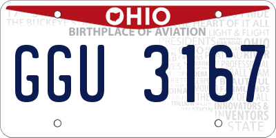 OH license plate GGU3167