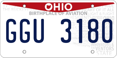 OH license plate GGU3180