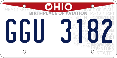OH license plate GGU3182
