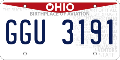 OH license plate GGU3191