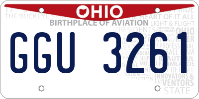 OH license plate GGU3261