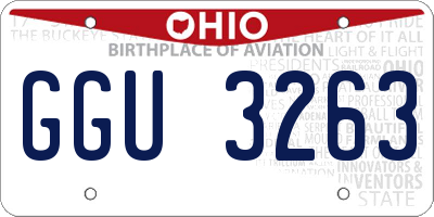 OH license plate GGU3263