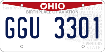 OH license plate GGU3301