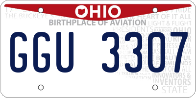 OH license plate GGU3307