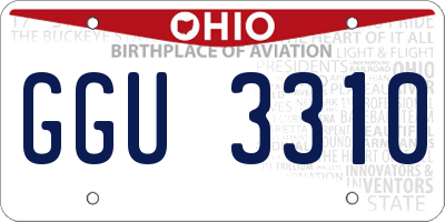 OH license plate GGU3310