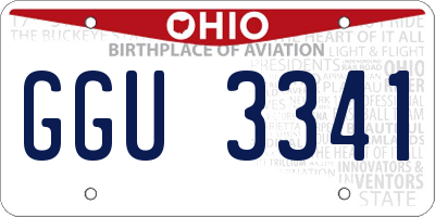 OH license plate GGU3341