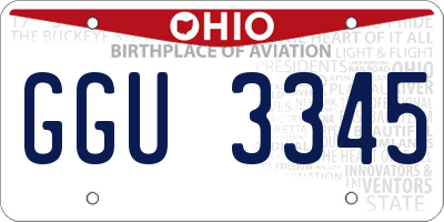 OH license plate GGU3345