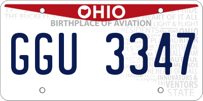 OH license plate GGU3347