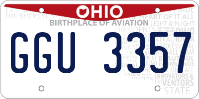 OH license plate GGU3357