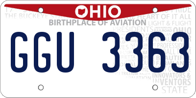 OH license plate GGU3363