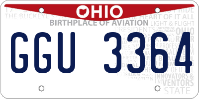 OH license plate GGU3364