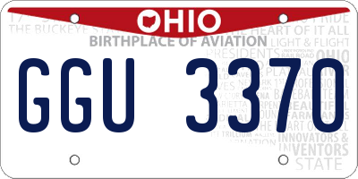 OH license plate GGU3370
