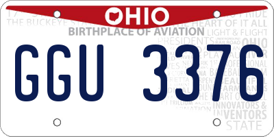 OH license plate GGU3376