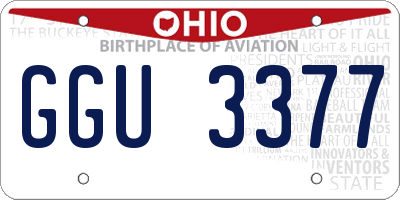 OH license plate GGU3377