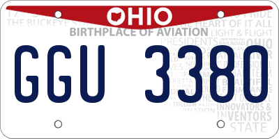 OH license plate GGU3380