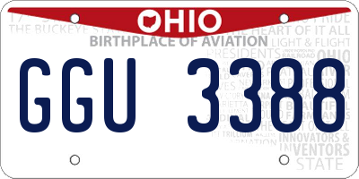 OH license plate GGU3388