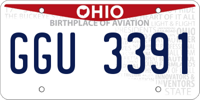 OH license plate GGU3391