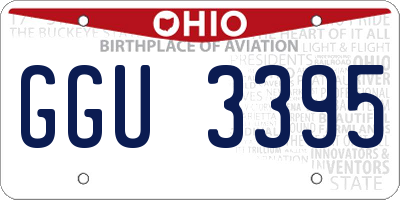 OH license plate GGU3395