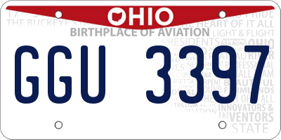 OH license plate GGU3397