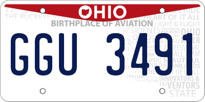 OH license plate GGU3491