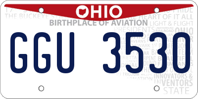 OH license plate GGU3530