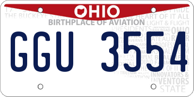 OH license plate GGU3554